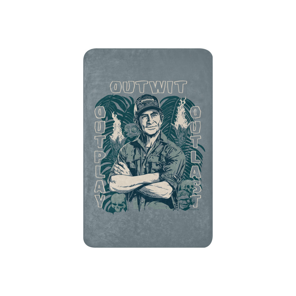 Survivor Premium Sherpa Blanket Jeff Tribal Outwit. Outplay. Outlast.