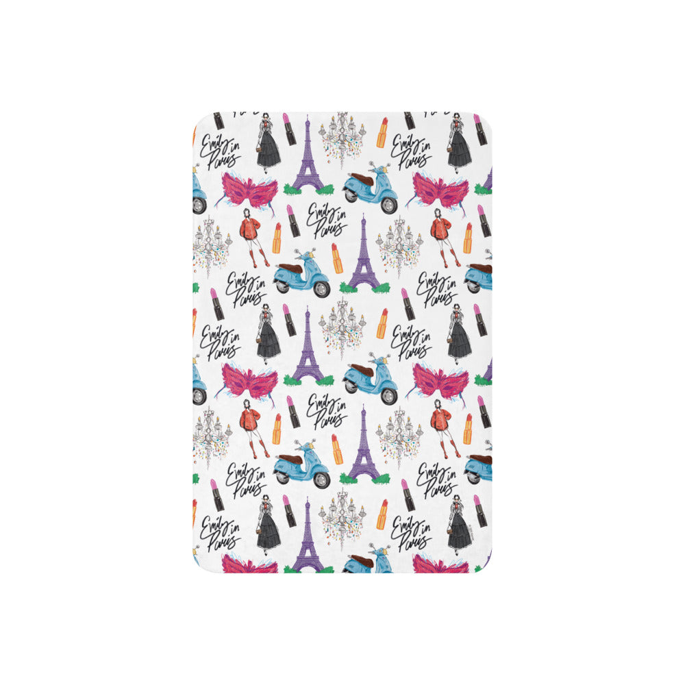 Emily in Paris Sherpa Blanket Drawings