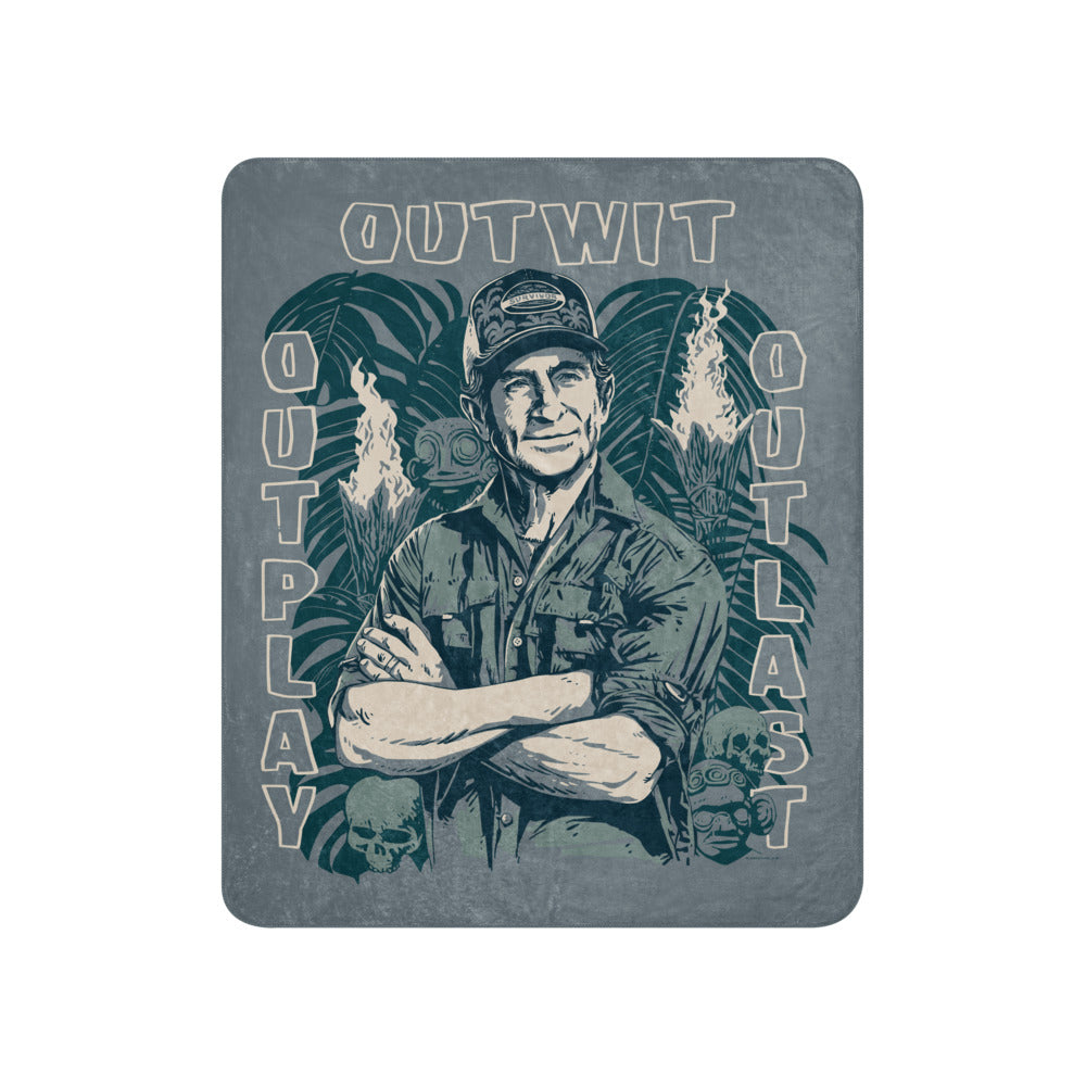 Survivor Premium Sherpa Blanket Jeff Tribal Outwit. Outplay. Outlast.