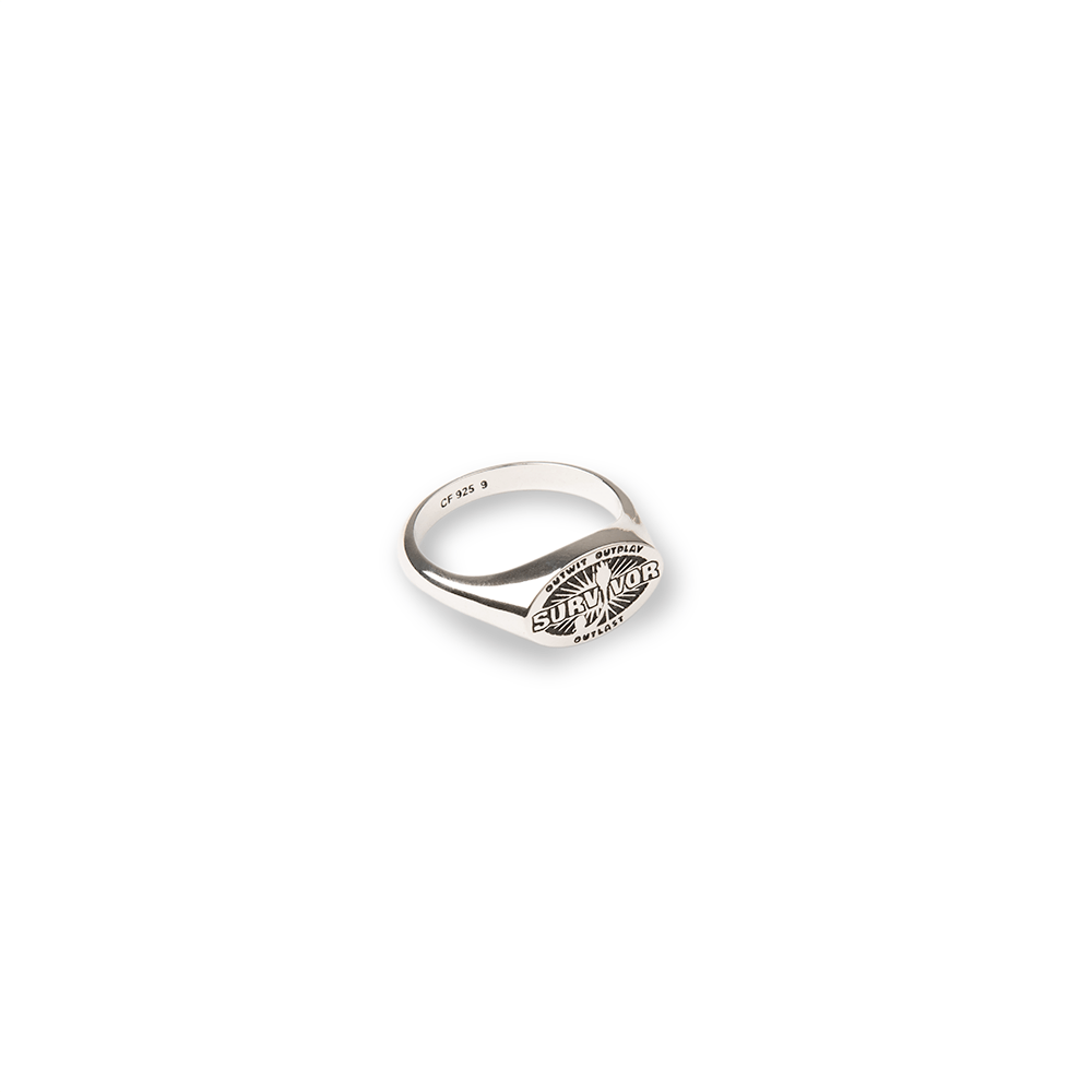 Survivor 50th Season Silver Signet Ring - Paramount Shop
