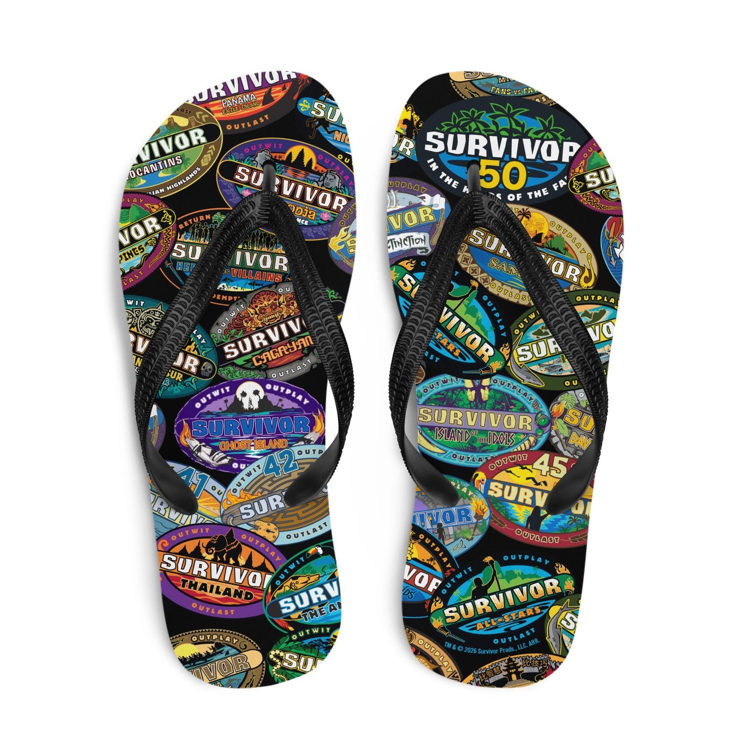 Survivor Adult Flip Flops Logo Toss - Paramount Shop