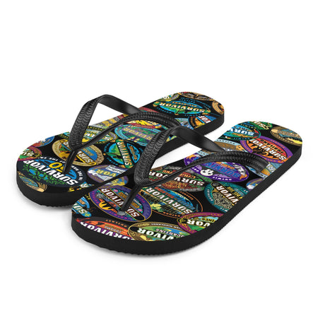 Survivor Adult Flip Flops Logo Toss - Paramount Shop
