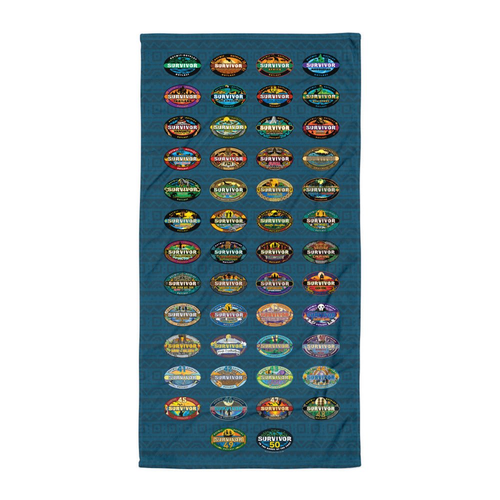 Survivor Beach Towel 50 Seasons Logo - Paramount Shop