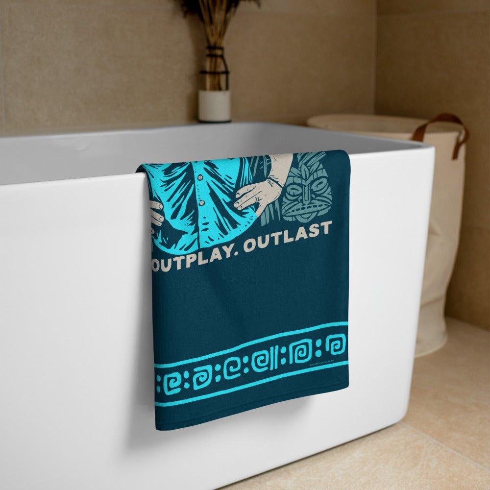 Survivor Beach Towel Jeff Outwit. Outplay. Outlast. - Paramount Shop