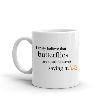 Survivor Butterflies Quote White Mug - Paramount Shop