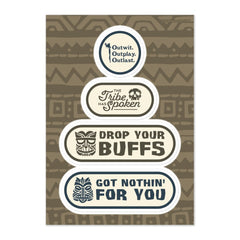 Survivor Castaway Quotes Sticker Sheet - One Size