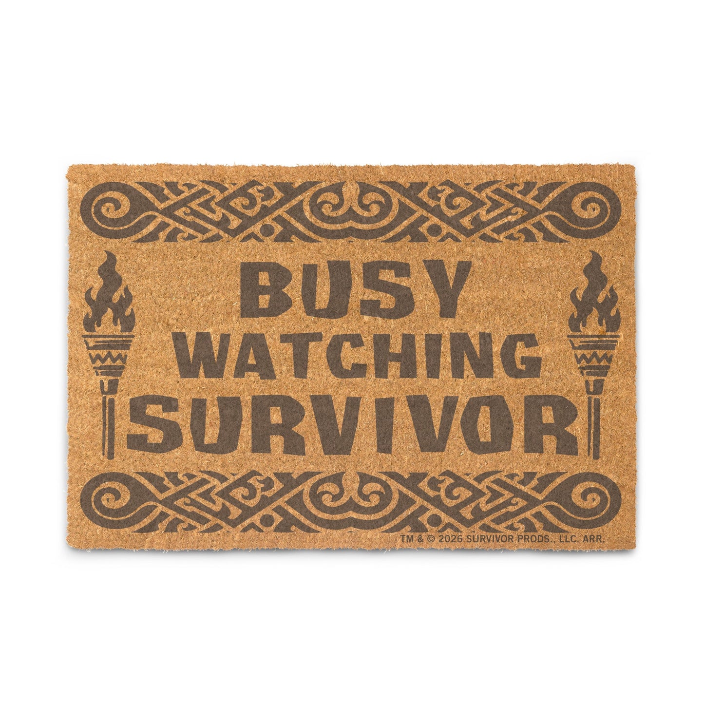 Survivor Doormat Busy Watching Survivor - Paramount Shop