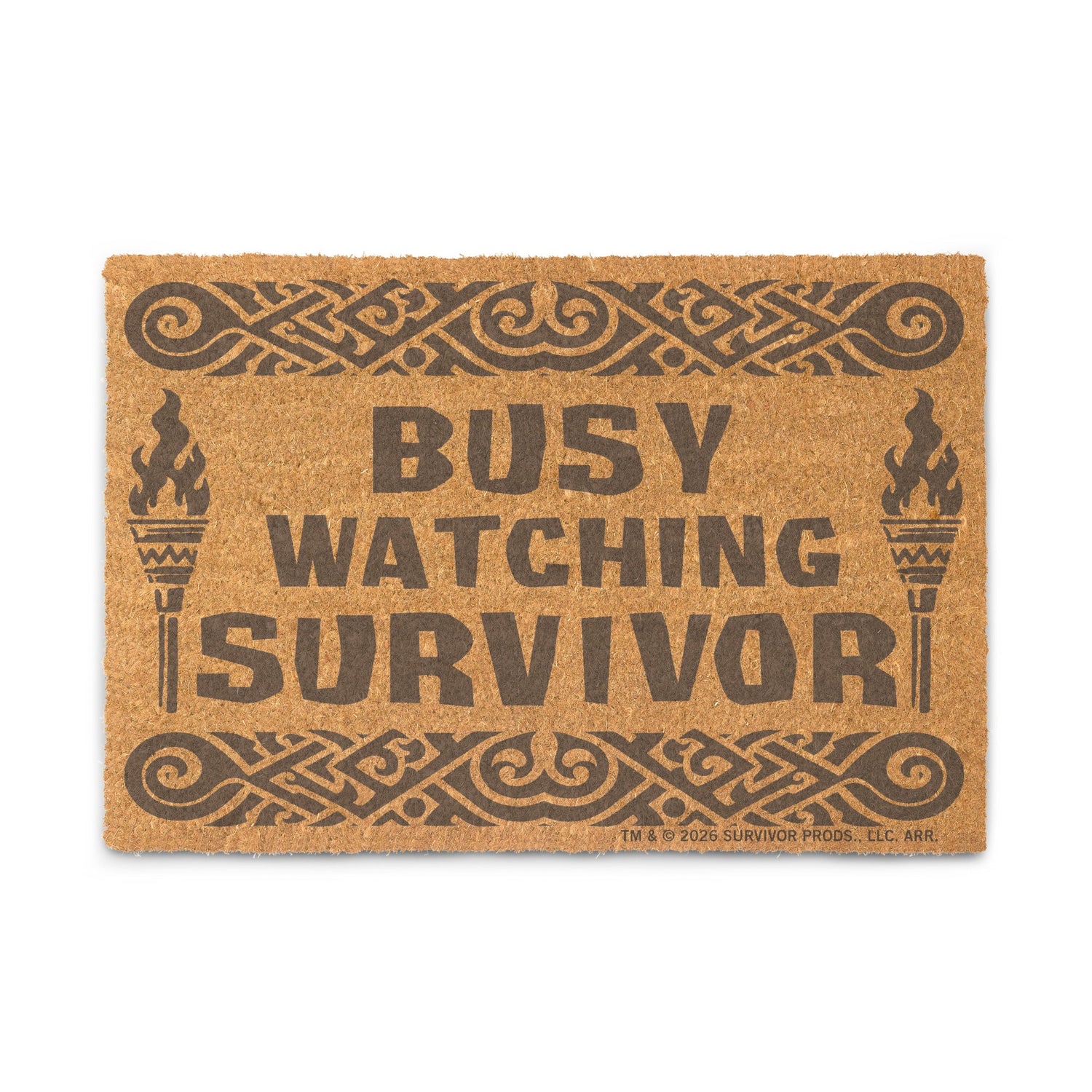 Survivor Doormat Busy Watching Survivor - Paramount Shop