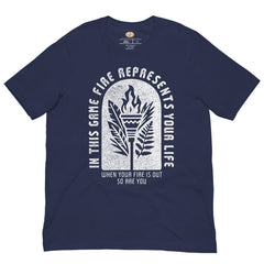 Survivor Feuer repräsentiert Ihr Leben Unisex T-Shirt - Navy / XS