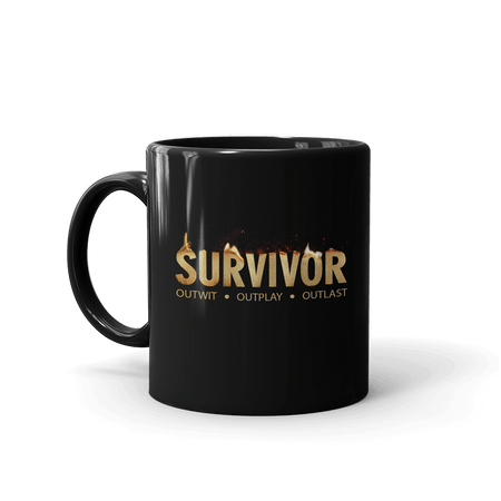 Survivor Flame Logo Black Mug - Paramount Shop