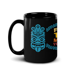 Survivor Zukünftiges Stammesmitglied Personalisierbar Schwarz Tasse - Schwarz / 15 oz