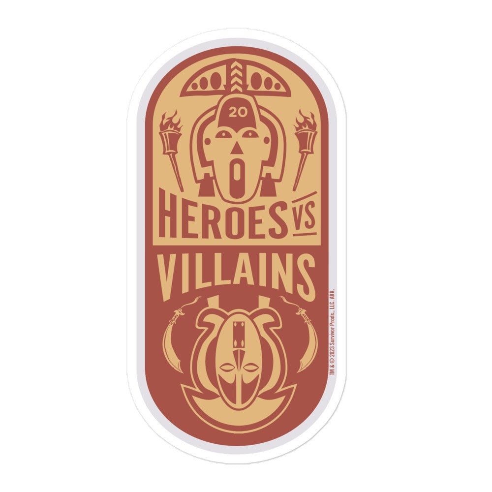 Survivor Heroes vs. Villans Die Cut Sticker – Paramount Shop
