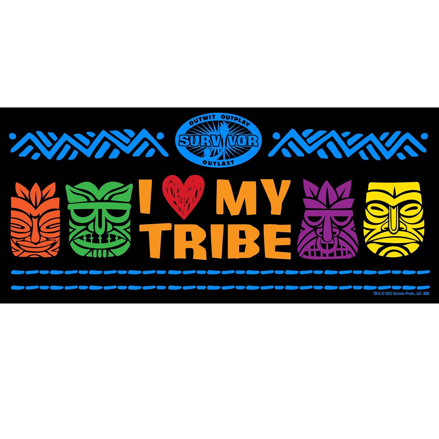 Survivor I Love My Tribe Black Mug - Paramount Shop