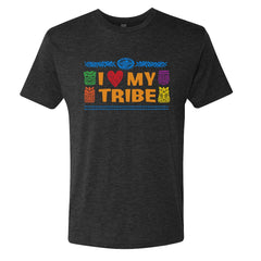 Survivor I Love My Tribe Personalized Men's Tri-Blend T-Shirt - Vintage Black / SM