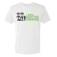 Survivor Ich wurde gemacht für Survivor Herren's Tri-Blend T-Shirt - Heather weiß / Sm