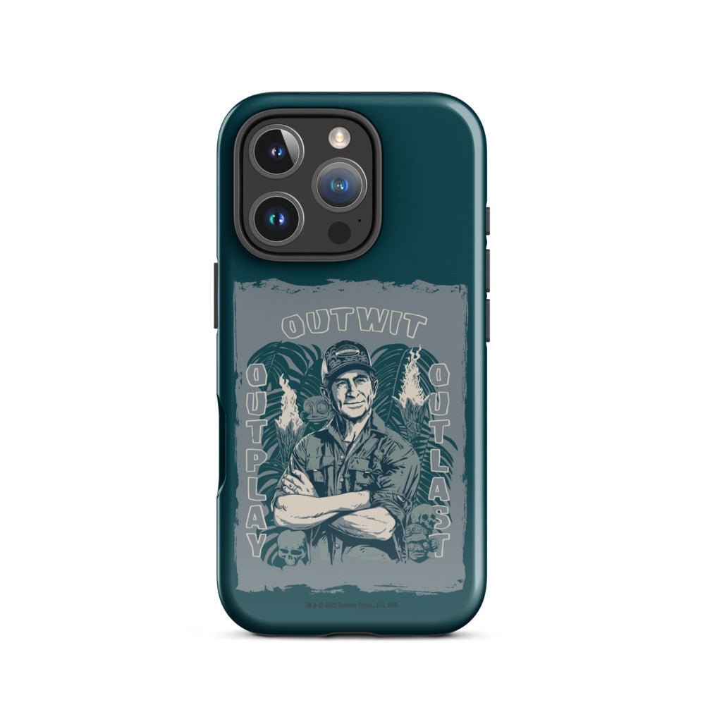 Survivor iPhone Tough Case Jeff Tribal Outwit. Outplay. Outlast. - Paramount Shop