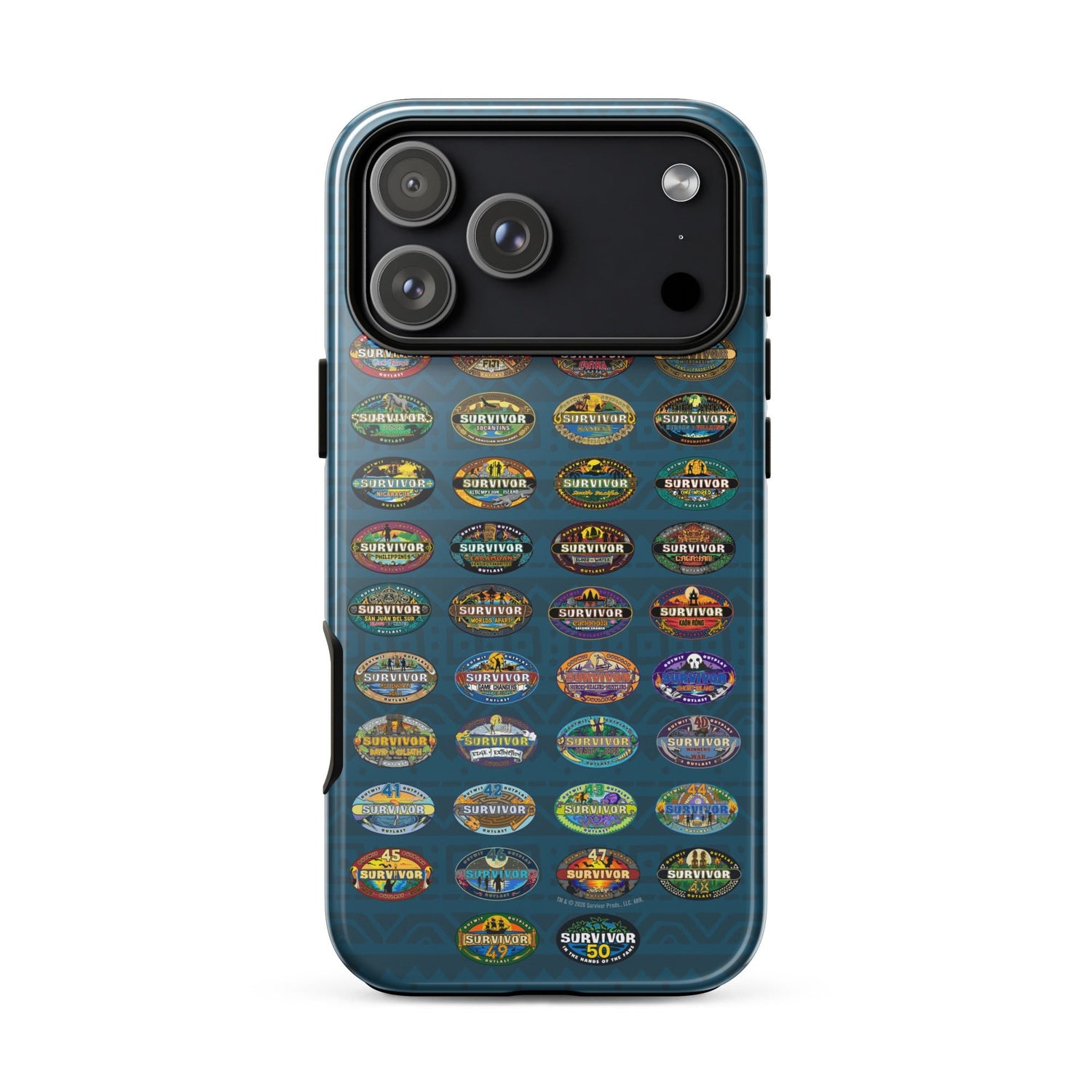 Final product showcase view of the Survivor iPhone tough case