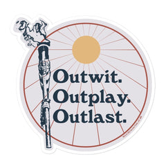 Survivor Outwit, Outplay, Outlast Torch Sticker - White / 5.5 in x 5.5 in