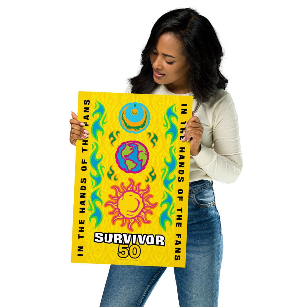 Survivor Season 50 Poster Moon, Earth & Sun - Paramount Shop