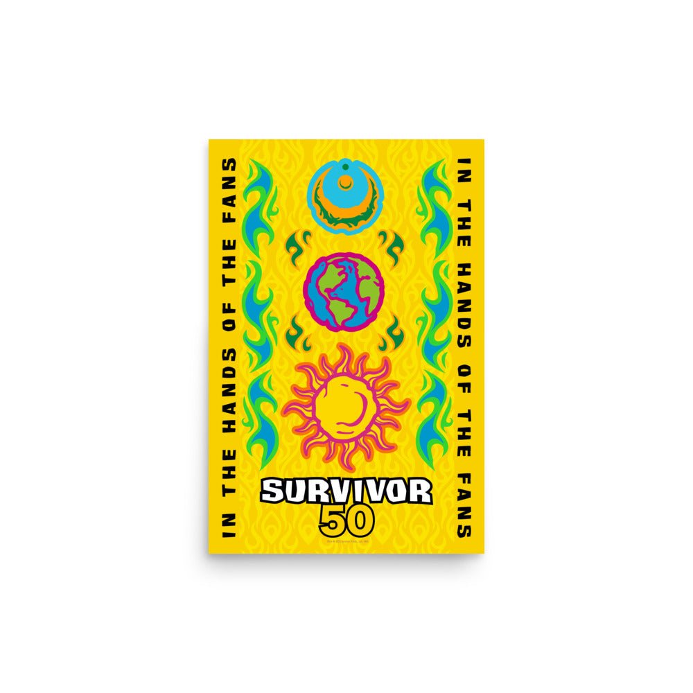 Survivor Season 50 Poster Moon, Earth & Sun - Paramount Shop