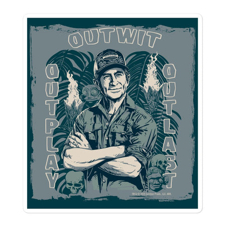Survivor Sticker Jeff Tribal Outwit. Outplay. Outlast. - Paramount Shop