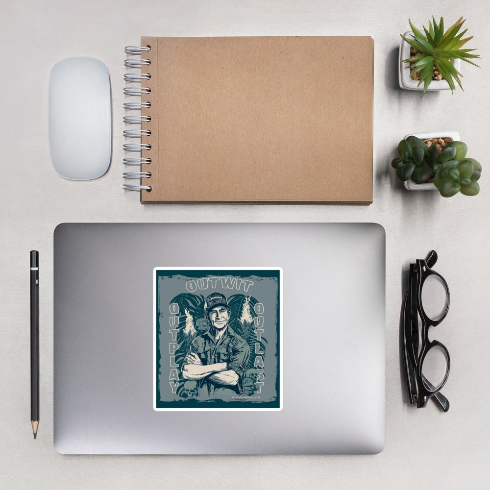 Survivor Sticker Jeff Tribal Outwit. Outplay. Outlast. - Paramount Shop