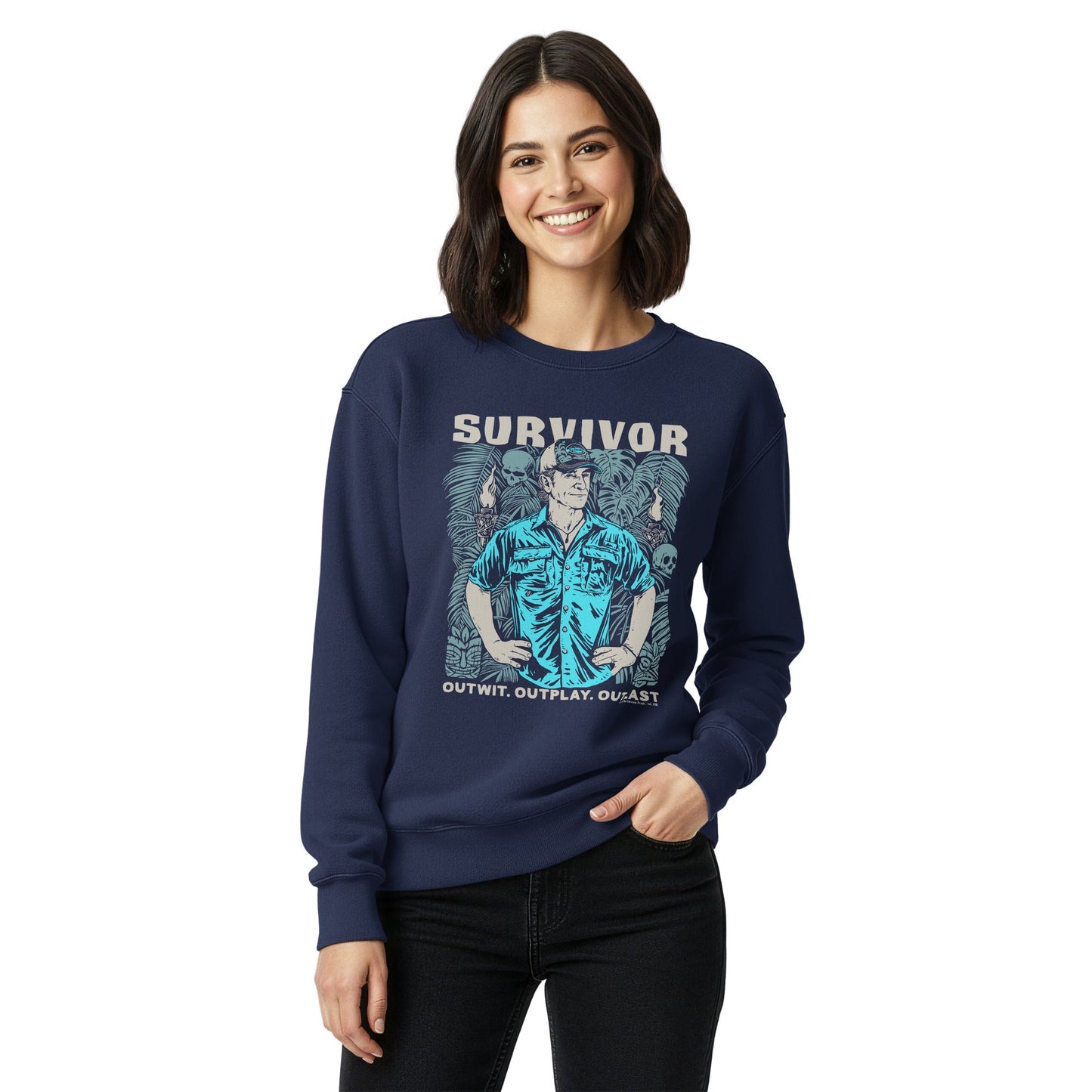 Survivor Sweatshirt Jeff Outwit. Outplay. Outlast. - Paramount Shop