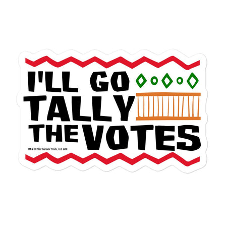Survivor Tally The Votes Die Cut Sticker - Paramount Shop