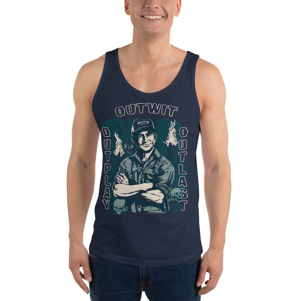 Survivor Tank Top Jeff Tribal Outwit. Outplay. Outlast. - Paramount Shop