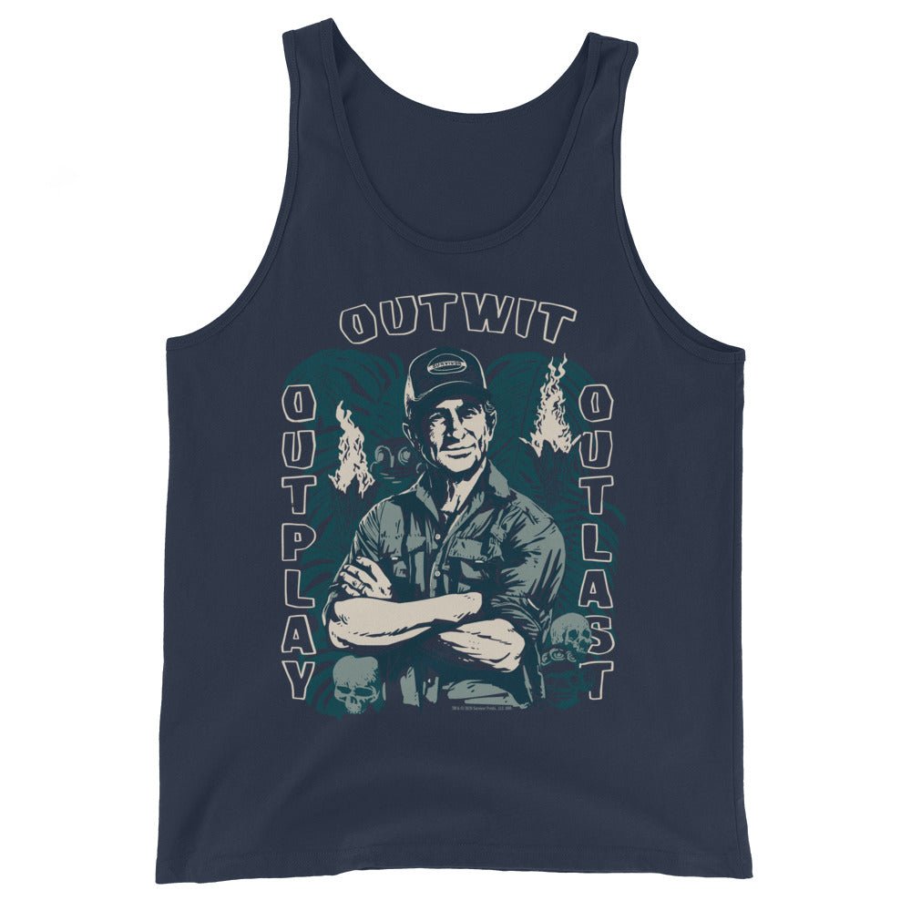 Survivor Tank Top Jeff Tribal Outwit. Outplay. Outlast. - Paramount Shop