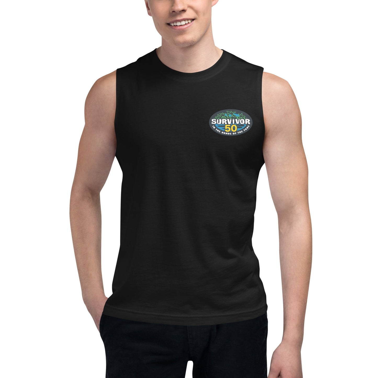 Survivor Unisex Muscle Tank 50 Seasons Logo - Paramount Shop