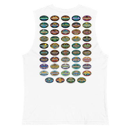 Survivor Unisex Muscle Tank 50 Seasons Logo - Paramount Shop