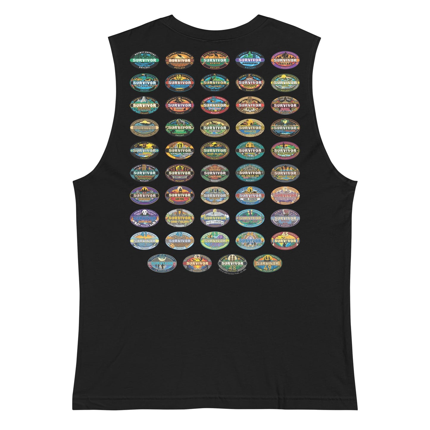 Survivor Unisex Muscle Tank 50 Seasons Logo - Paramount Shop