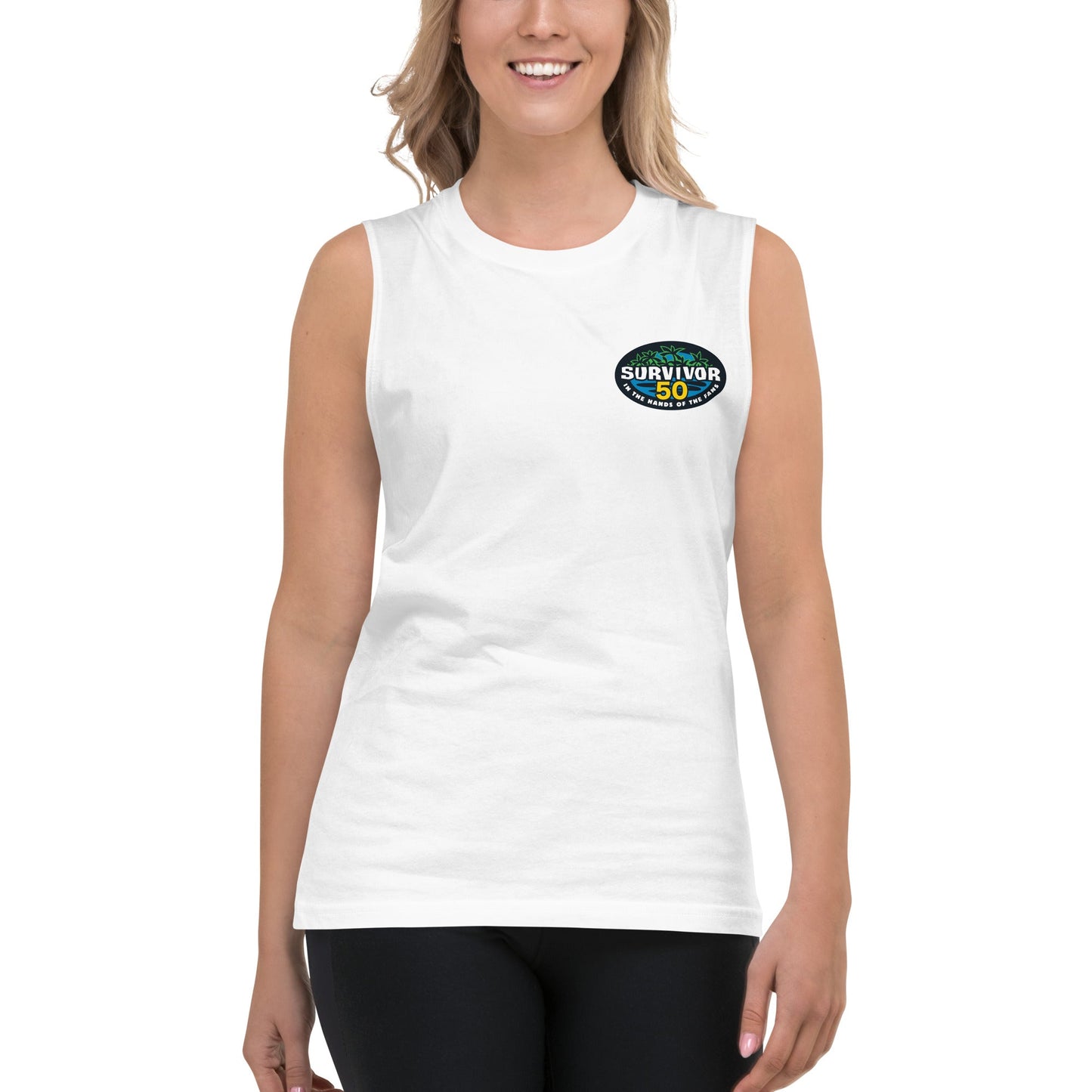 Survivor Unisex Muscle Tank 50 Seasons Logo - Paramount Shop