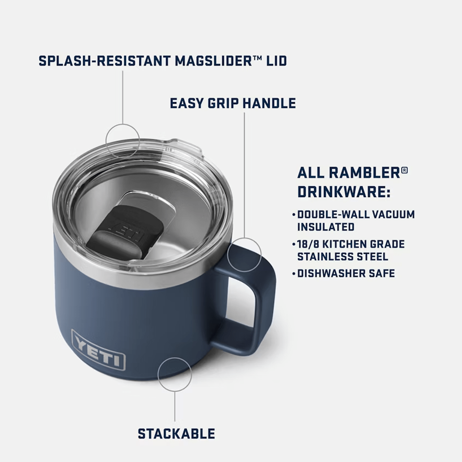 Survivor Yeti® Rambler 14oz Stackable Mug with Lid - Paramount Shop