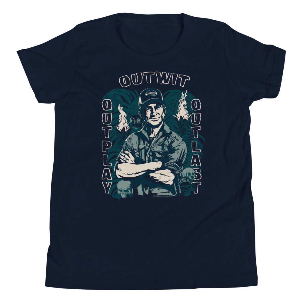 Survivor Youth T-Shirt Jeff Tribal Outwit. Outplay. Outlast. - Paramount Shop