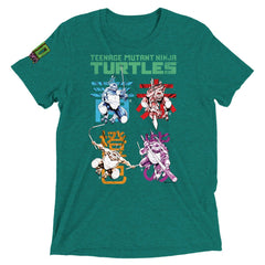 Teenage Mutant Ninja Turtles Ninja del 40 aniversario Unisex Camiseta - Triblend verde azulado / XS