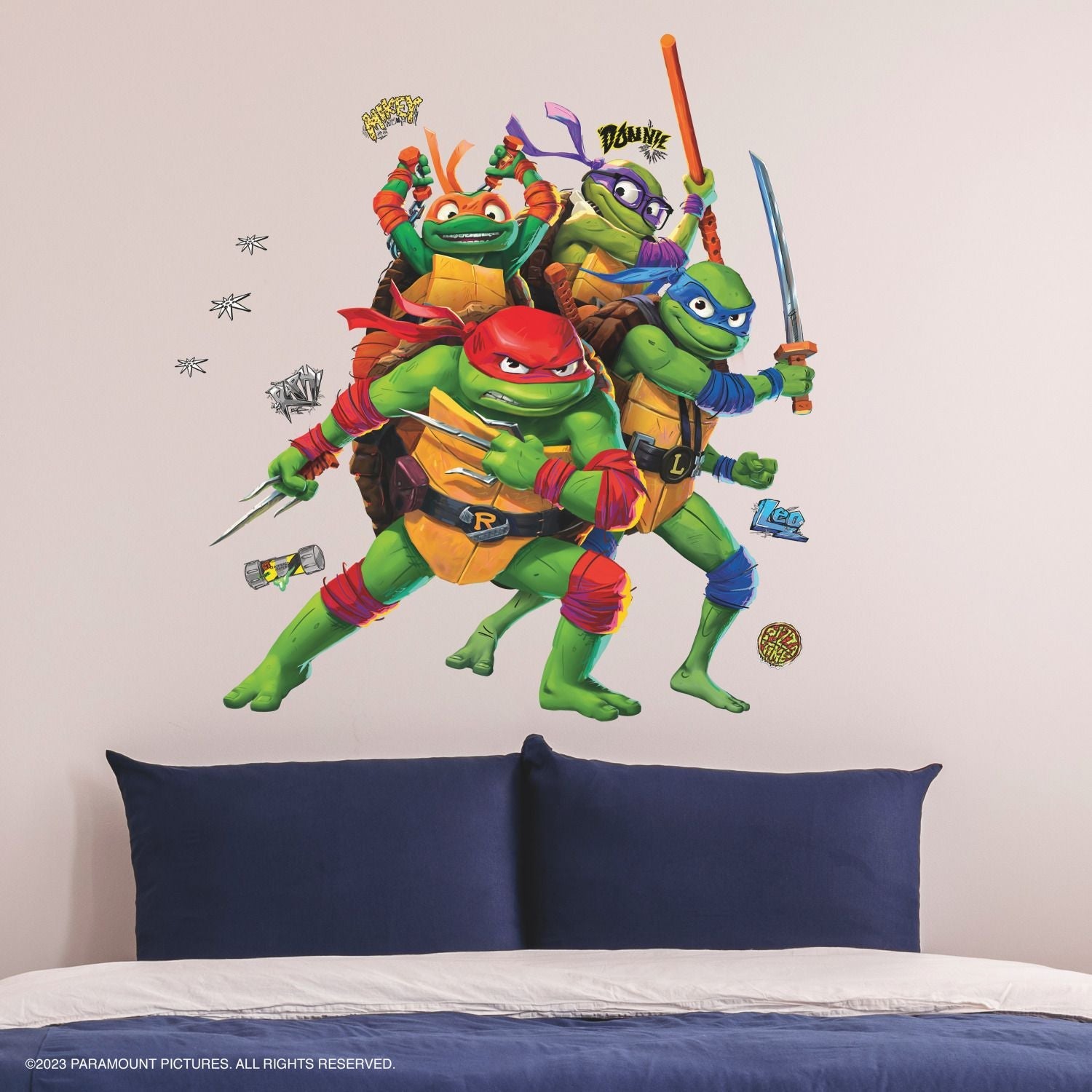 Teenage Mutant Ninja Turtles: Mutant Mayhem Group Giant Wall Decals - Paramount Shop
