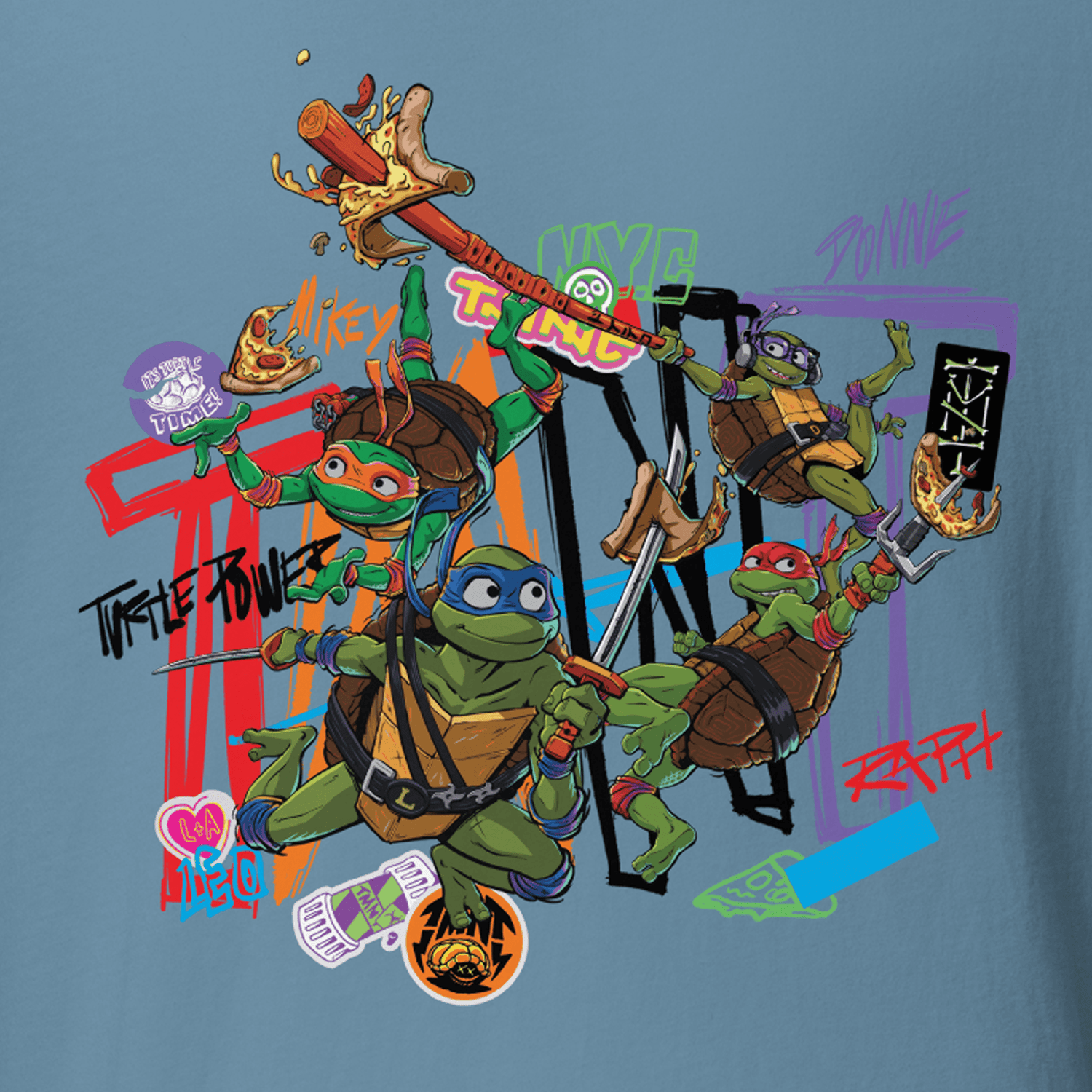 Teenage Mutant Ninja Turtles: Mutant Mayhem Turtle Power Adult Short Sleeve T - Shirt - Paramount Shop