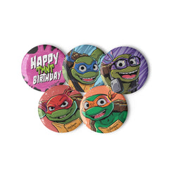 Teenage Mutant Ninja Turtles: Mutant Mayhem Turtles Pin Set - Blanco / 2.25 en