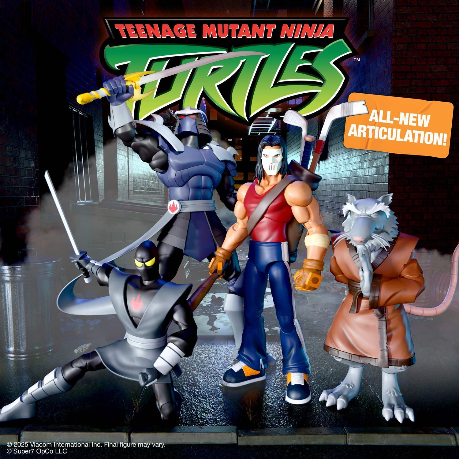 Foot Ninja figure holding bo staff and throwing stars