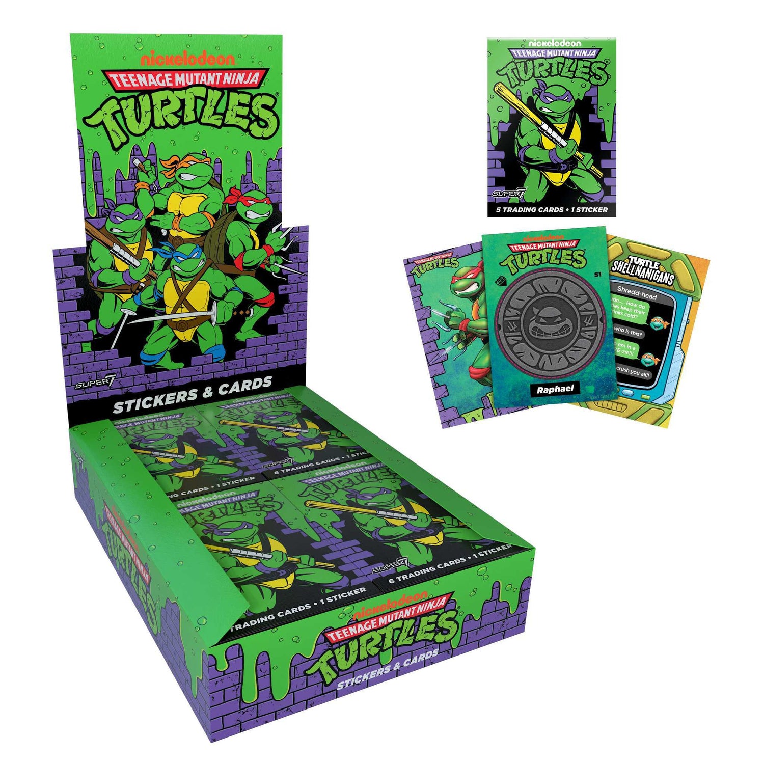 Individual TMNT wax pack with retro graphics