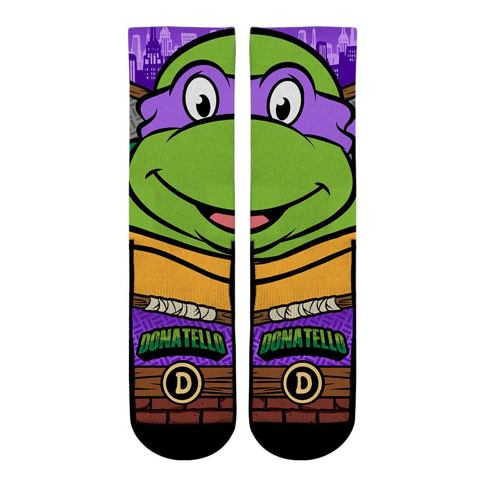 Teenage Mutant Ninja Turtles x Rock 'Em Socks Donatello Split Face Socks - Paramount Shop