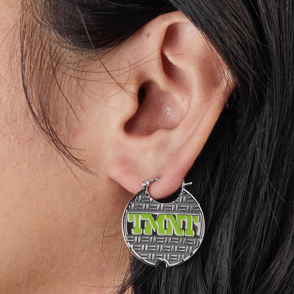 Teenage Mutant Ninja Turtles x RockLove Sewer Lid Hoop Earrings - Paramount Shop