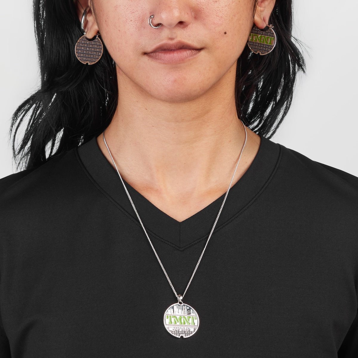 Teenage Mutant Ninja Turtles x RockLove Sewer Lid Hoop Earrings - Paramount Shop