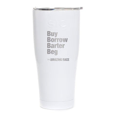 The Amazing Race Barter Laser Engraved SIC Tumbler - Gloss White / 30 oz