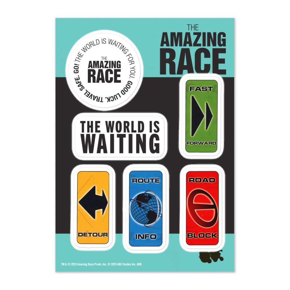 The Amazing Race Icon Sticker Sheet - Paramount Shop