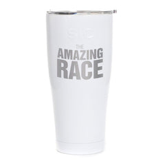 The Amazing Race Logo Laser Engraved SIC Tumbler - Gloss White / 30 oz
