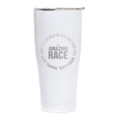 The Amazing Race Startabzeichen mit Lasergravur SIC Becher - Weiß glänzend / 30 Unzen