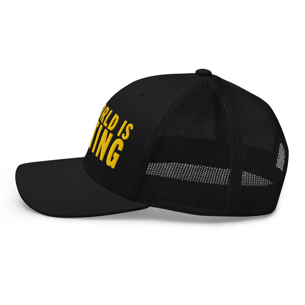 The Amazing Race The World Is Waiting Embroidered Trucker Hat - Paramount Shop